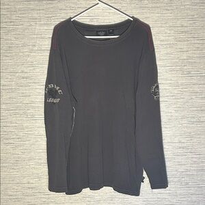 Harley-Davidson Gray Waffle Knit Long Sleeve Shirt – 2XL (Y2K Era) 185